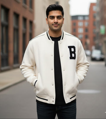 Men’s  Varsity Jacket – Classic College Style Jacket for Everyday Wear
