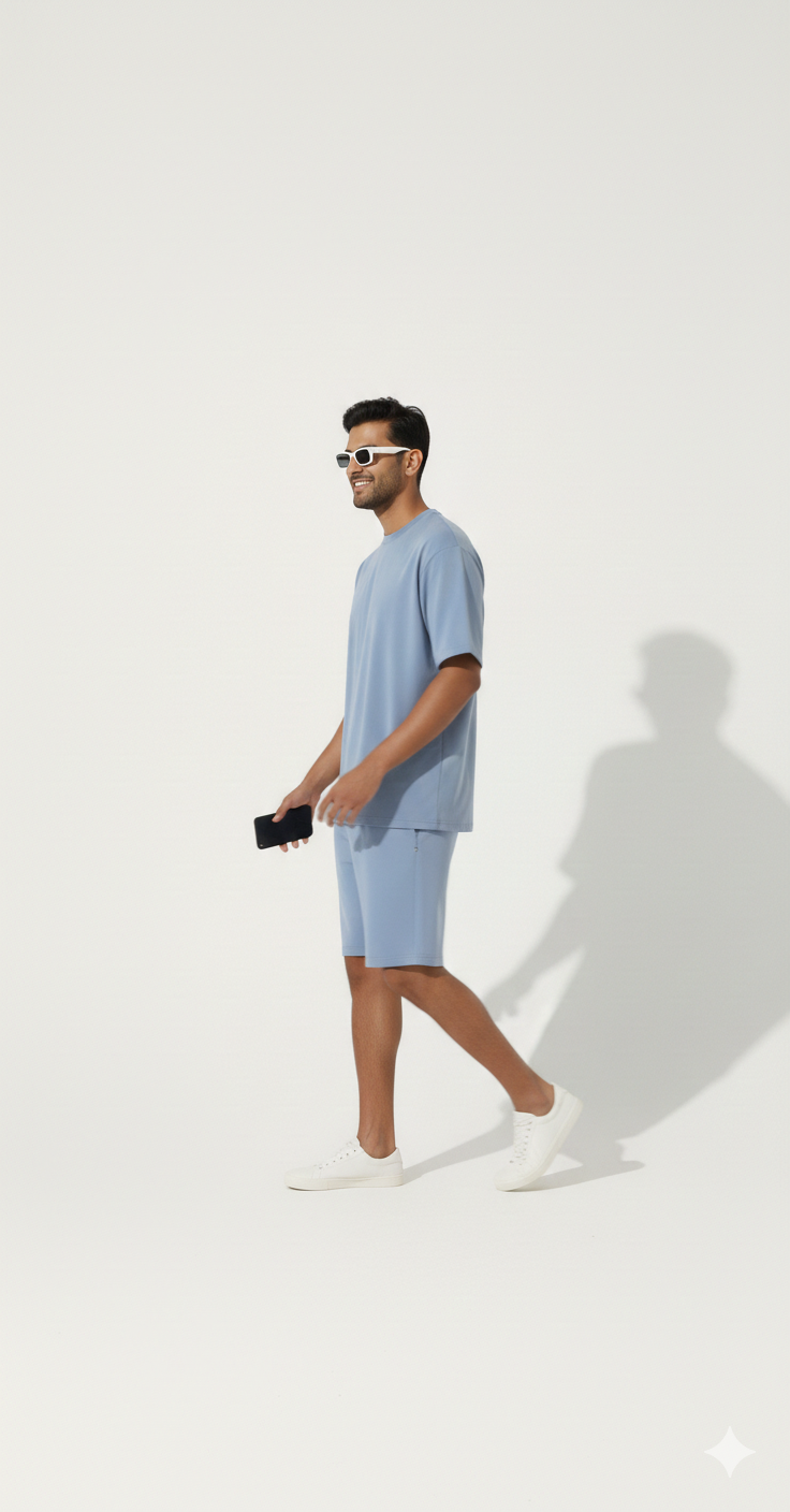 Men's Everyday co-ord Set – Powder Blue / Air blue