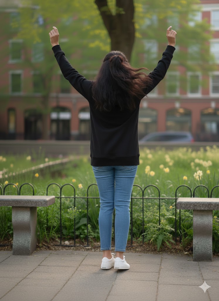 Sabio Women's Classic Black Cotton Fleece Hoodie – Cozy Winter Comfort Fit Pullover