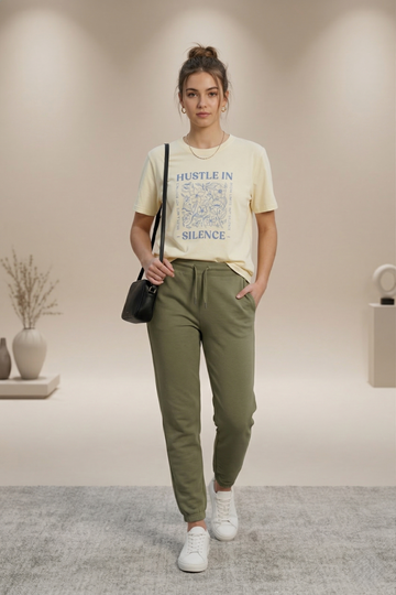 Women's Premium Olive Studio Joggers