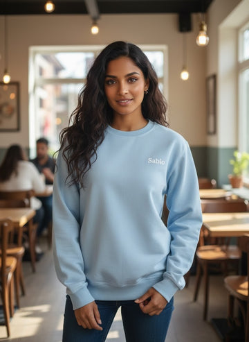 Women's Winter Hug Sweatshirt – Powder Blue / Light blue