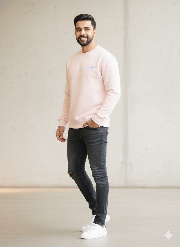 Sabio Everyday Cozy Men's Sweatshirt – Soft Cotton Fleece, Winter-Ready Comfort