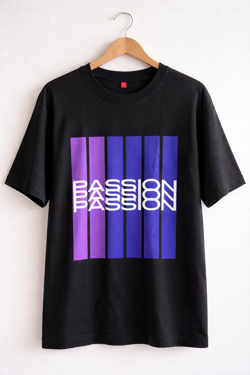 Men's The Passion Gradient Oversized Black Tee