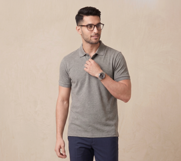 The Ultimate Everyday Essential: Premium Grey Cotton Polo