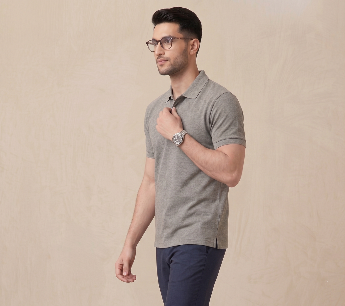 The Ultimate Everyday Essential: Premium Grey Cotton Polo