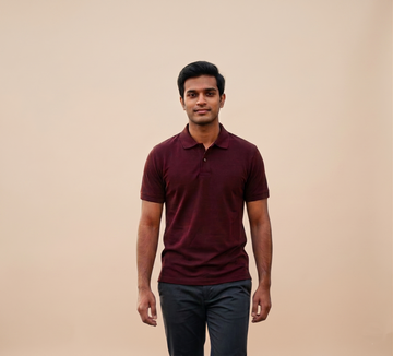The Sabio Men’s Maroon Polo