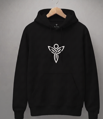 Men's Classic Black Cotton Fleece Hoodie