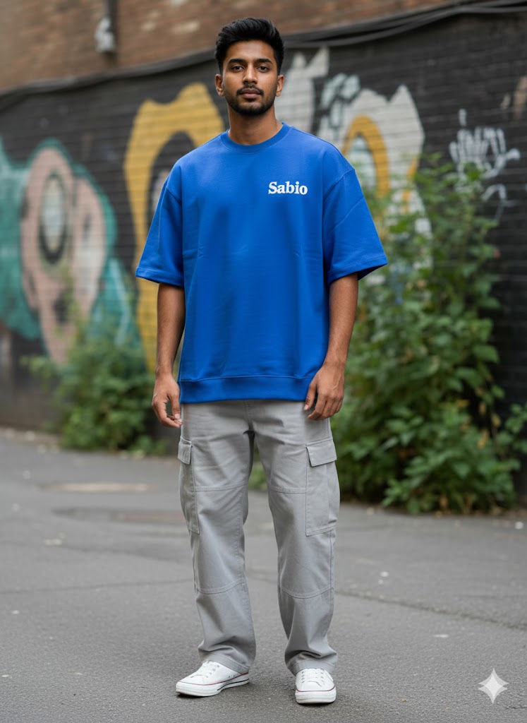 Cosmic Harmony Oversized Fit Men's T-Shirt – Ultra-Soft, Breathable