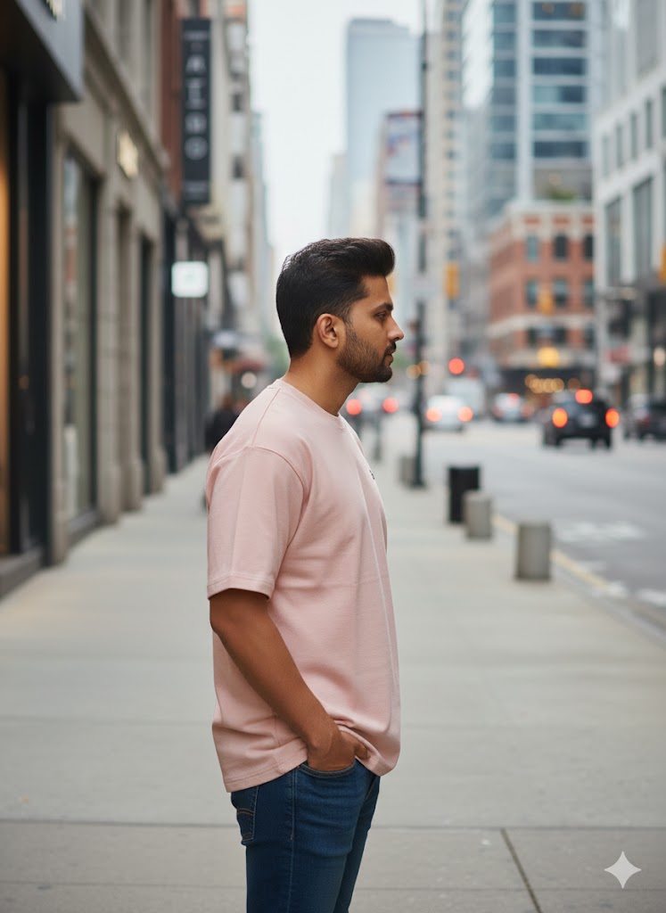 Men's Plain Oversized Fit T-Shirt – Ultra-Soft, Breathable