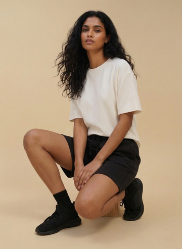 Women's Premium Essential Black Sweat Shorts