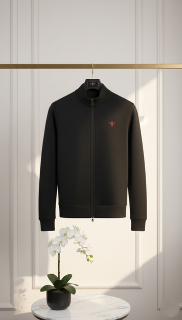 Men's Premium Black Zipper Sweatshirt