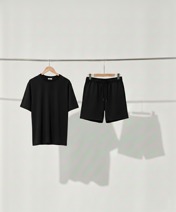 Men's Casual Comfort: The Essential Black Co-ord Set