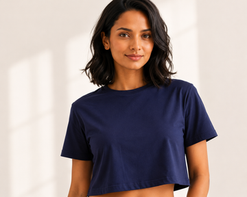 The Everyday Crop Top | Midnight Navy