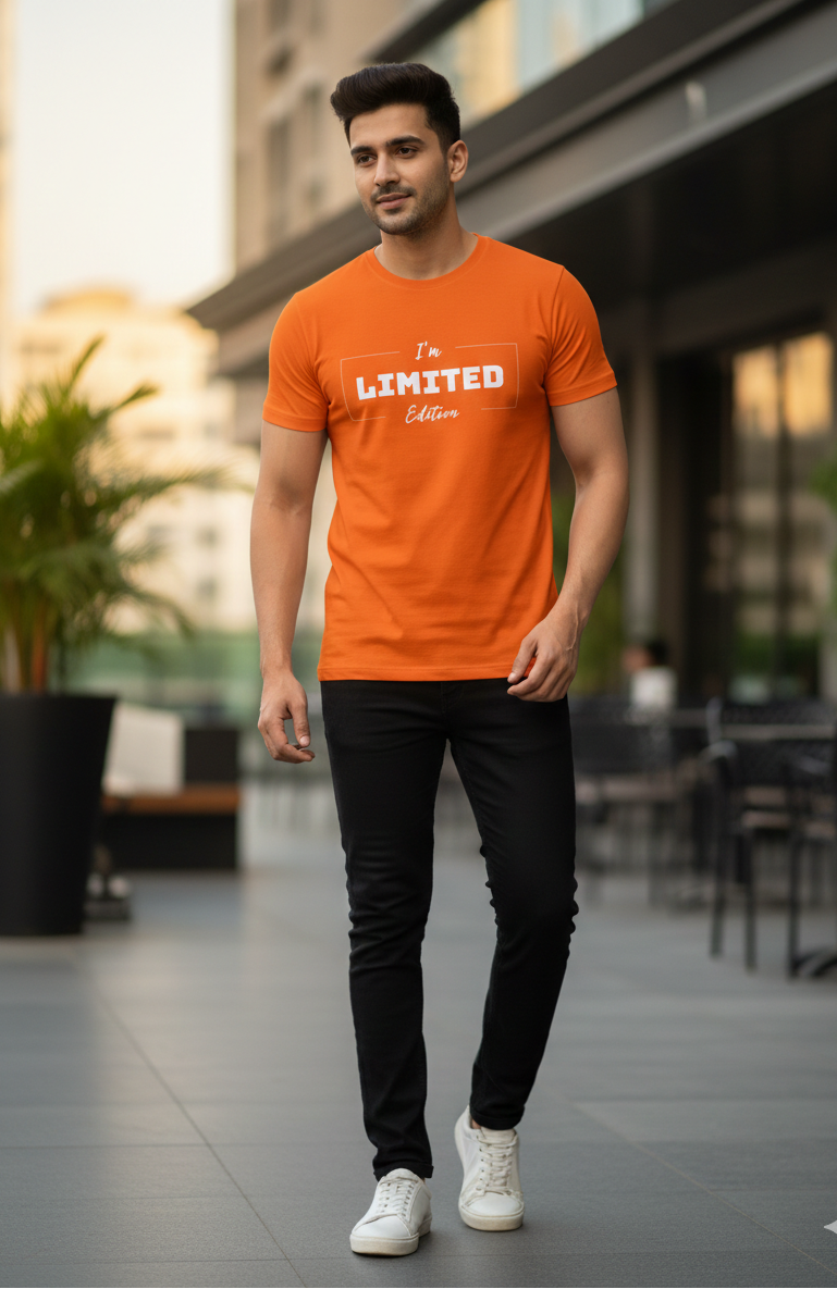 Men's The Essential orange T- shirt | Regular Fit | Classic Fit