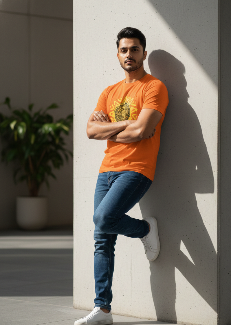 Men's Electric Orange Tshirt