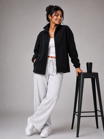 Women’s All-Weather Zipper Jacket – Onyx Black